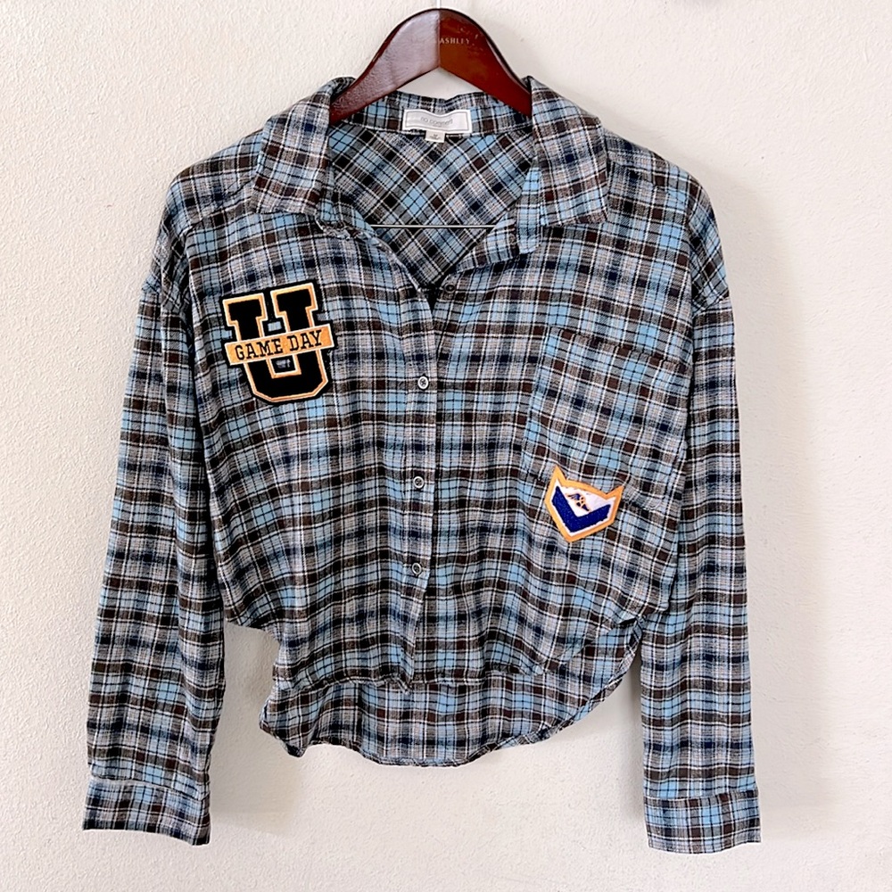 No Comment Plaid Button Down